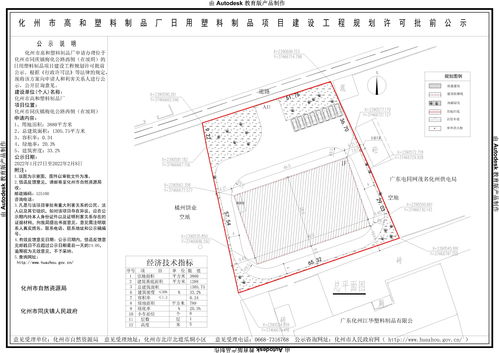 化州市高和塑料制品廠新建日用塑料制品項(xiàng)目規(guī)劃許可批前公示